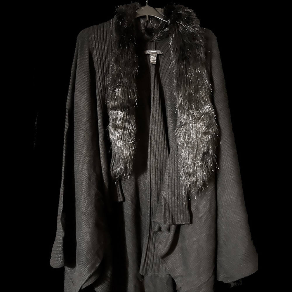 I.N.C. - International Concepts - Women's Faux-Fur-Trim Wrap